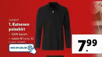 Lidl Katoenen poloshirt aanbieding