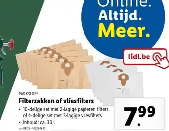 Filterzakken of vliesfilters