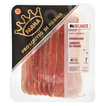 Delhaize Parma ham 90g aanbieding