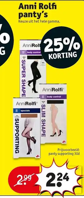 Kruidvat Anni Rolfi panty's aanbieding