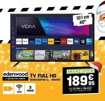 Electro Depot Tv full hd ed40a02fhd-el aanbieding