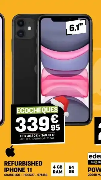 Electro Depot Refurbished iphone 11 aanbieding
