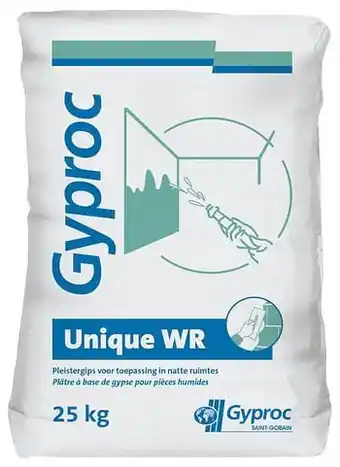 Gyproc Spuitpleister éénlagig Unique WR 25 kg