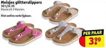 Kruidvat Meisjes glitterslippers aanbieding