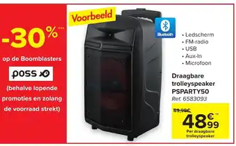 Hyper Carrefour Draagbare trolleyspeaker PSPARTY50 aanbieding