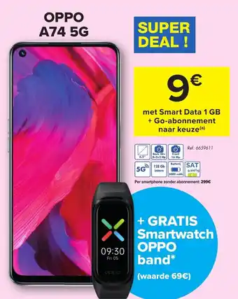 Oppo A74 5G + gratis smartwatch oppo band