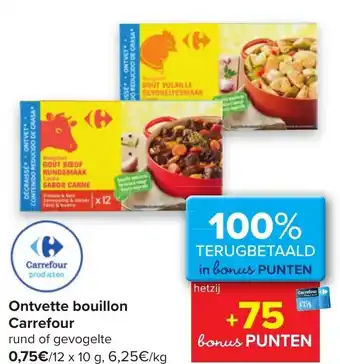 Hyper Carrefour Ontvette bouillon Carrefour 12x10g aanbieding