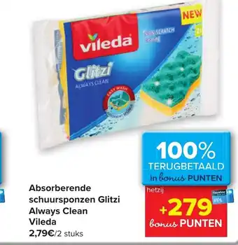Absorberende schuursponzen Glitzi Always Clean Vileda