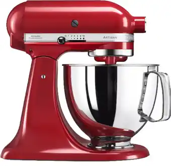 Coolblue Kitchenaid artisan mixer 5ksm125 keizerrood + pastaroller en -snijderset (3-delig) aanbieding