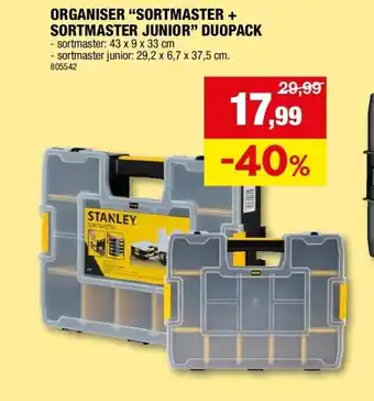 Hubo Organiser “sortmaster + sortmaster junior” duopack aanbieding
