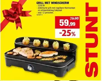 Hubo Grill met windscherm aanbieding