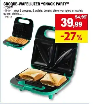 Hubo Croque-wafelijzer “snack party” aanbieding