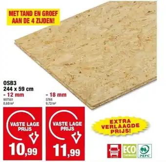 Hubo Osb3 244 x 59 cm aanbieding