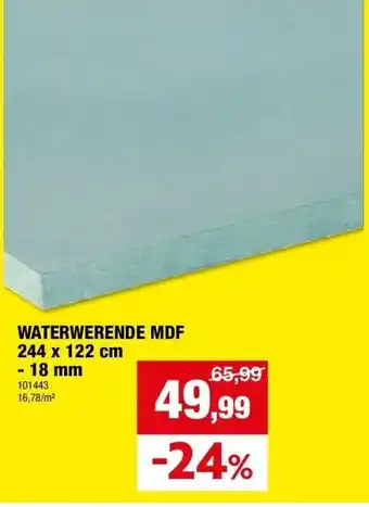 Hubo Waterwerende mdf 244 x 122 cm - 18 mm aanbieding