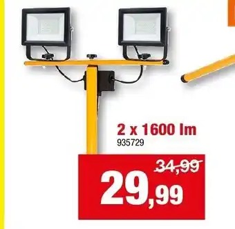 Hubo Ledstraler op statief 1600 lm aanbieding