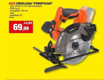 Hubo Accu cirkelzaag “powdp25200” aanbieding