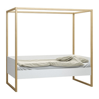 Hemelbed 4YOU - Wit/eik Wit