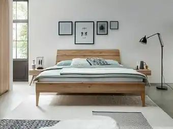 Deba Meubelen Bed HERCULES 160x200 - Massief wilde eik Hout aanbieding