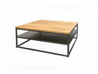 Deba Meubelen Salontafel FA vierkant - Zwart/hout Hout aanbieding