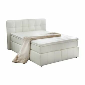 Deba Meubelen Promodeal: boxspring, incl. matras en topper ’Azzurro’ - kleur: Wit Wit aanbieding