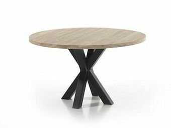 Deba Meubelen Tafel rond GLASGOW - Creamy White Hout aanbieding