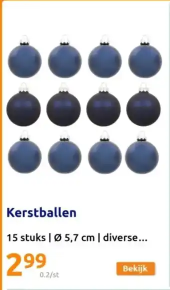 Action Kerstballen 15 stuks Ø 5,7 cm aanbieding