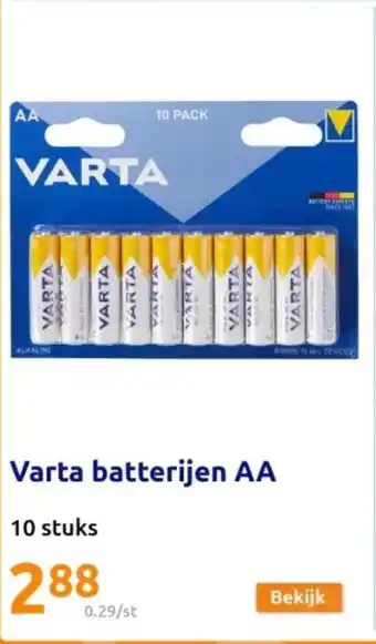 Action Varta batterijen AA 10 stuks aanbieding