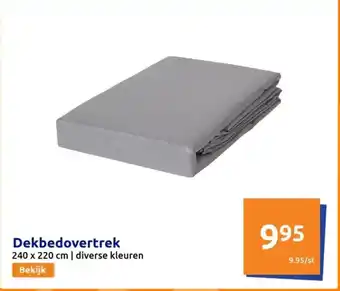 Action Dekbedovertrek 240 x 220 cm aanbieding