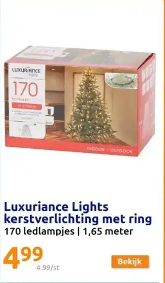 Action Luxuriance Lights kerstverlichting met ring 170 ledlampjes 1,65 meter aanbieding