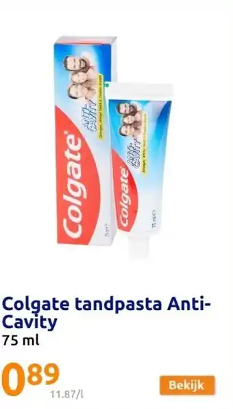 Action Colgate tandpasta anti-cavity aanbieding