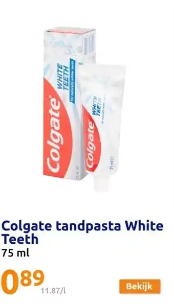 Action Colgate tandpasta white teeth aanbieding