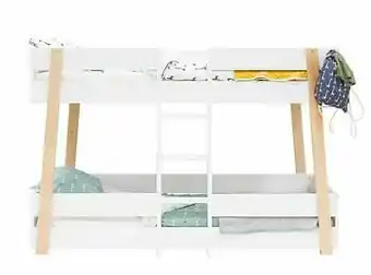 Deba Meubelen Stapelbed LISA - Wit/naturel Wit aanbieding
