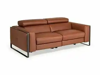 Deba Meubelen 2,5-zit PORRO met 2 elektrische relaxen - Cognac leder Bruin aanbieding