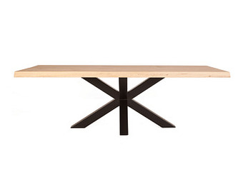 Deba Meubelen Eetkamertafel boomstam/spinpoot MIX & MATCH Hout aanbieding