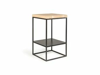 Console laag GLASGOW - Smoked oak Hout
