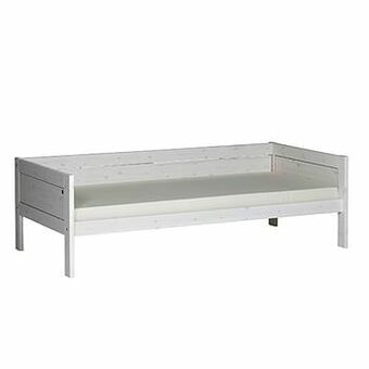 Deba Meubelen Basisbed met luxe lattenbodem - kleur: Whitewash Wit aanbieding