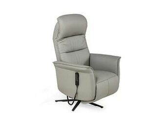 Deba Meubelen Elektrische relaxfauteuil SATURN - Grijs leder Grijs aanbieding