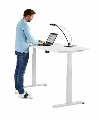 Deba Meubelen Bureau verstelbaar in hoogte - Wit Wit aanbieding
