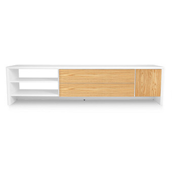 Deba Meubelen Tv-meubel PROFIL - White/oak Hout aanbieding