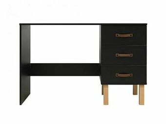 Deba Meubelen Bureau FLORIS - Zwart/naturel Zwart aanbieding