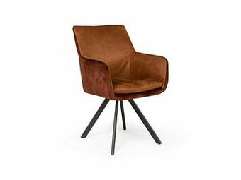 Deba Meubelen Armstoel met draaifunctie SANTIAGO - Cognac/copper Multicolor aanbieding