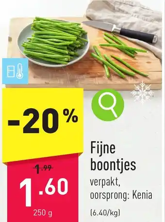 ALDI Fijne boontjes 250g aanbieding