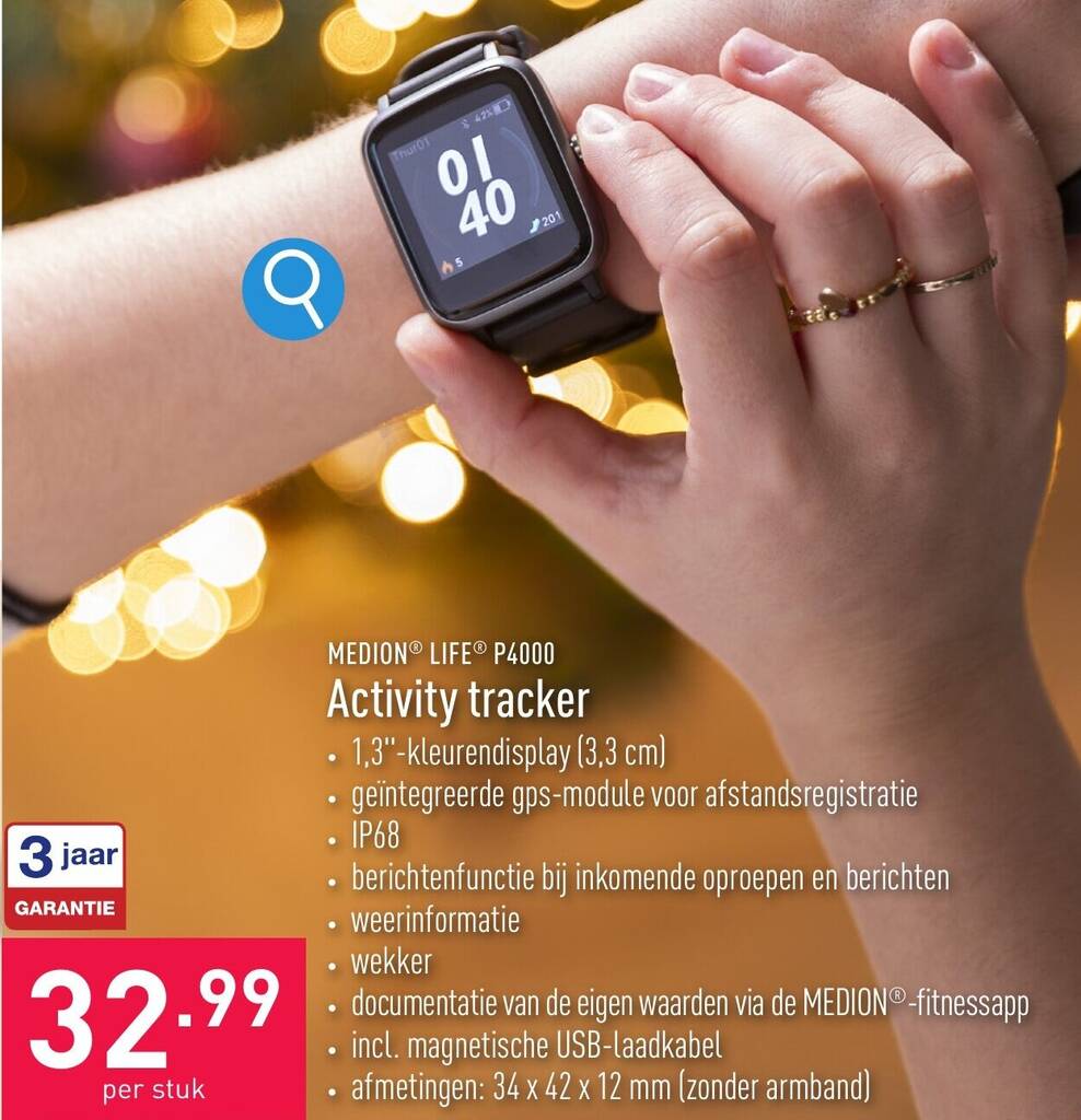 MEDION LIFE P4000 Activity tracker promotie bij ALDI