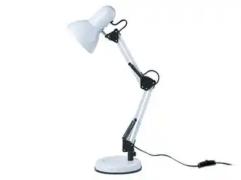 Bureaulamp HOBBY - Steel/White Wit