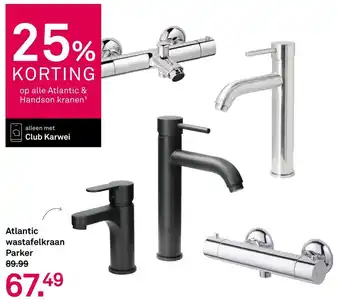 Karwei Atlantic wastafelkraan Parker aanbieding