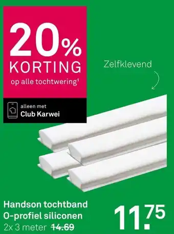 Karwei Handson tochtband O-profiel siliconen 2 x 3 meter aanbieding