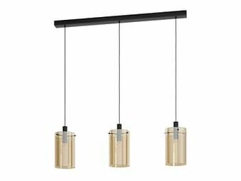 Deba Meubelen Hanglamp POLVERARA - Amber/zwart Glas aanbieding