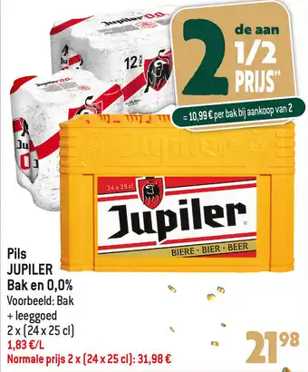 Louis Delhaize Pils JUPILER Bak en 0,0% aanbieding