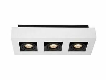 Deba Meubelen Spot XIRAX 3 spots - Wit/zwart Wit aanbieding