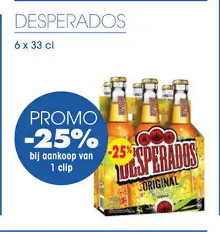 Prik en Tik DESPERADOS 6 x 33 cl aanbieding